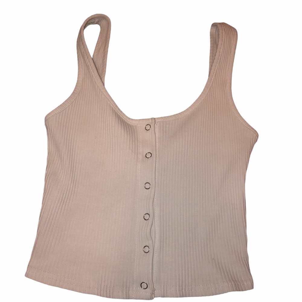 White ribbed tank top